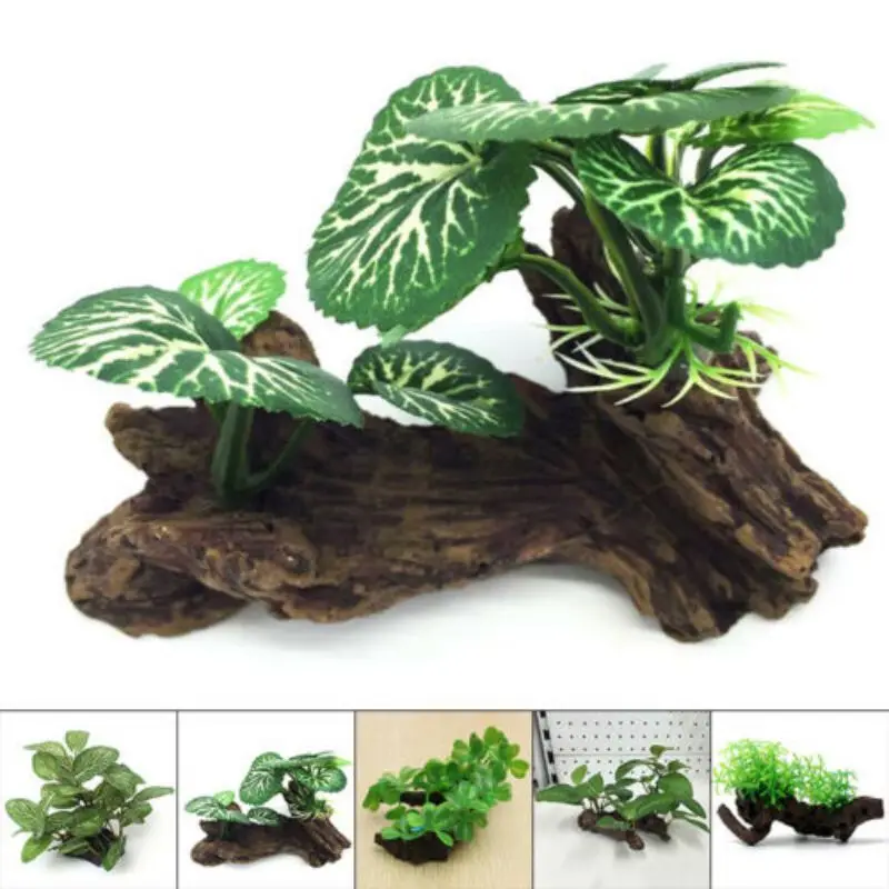 Planted Aquarium With Driftwood - Пластиковый искусственный ствол черепахи, коряги, аквариум,