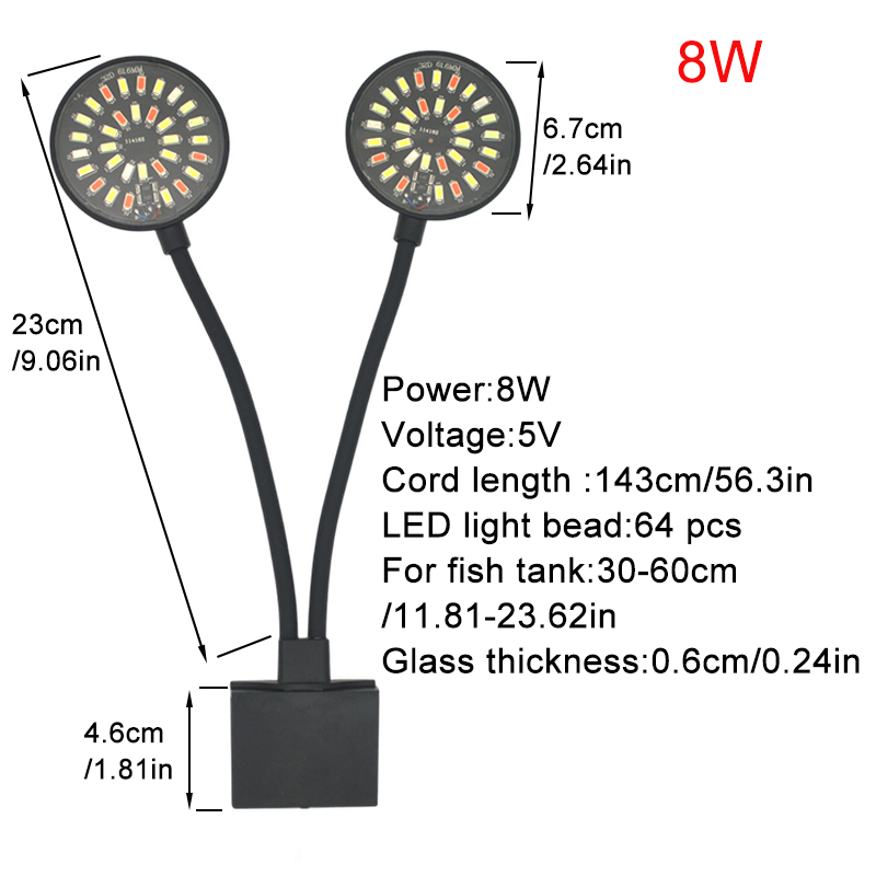 USB светодиодный светильник дл – обзор и цена Aquarium Plant Light Spectrum